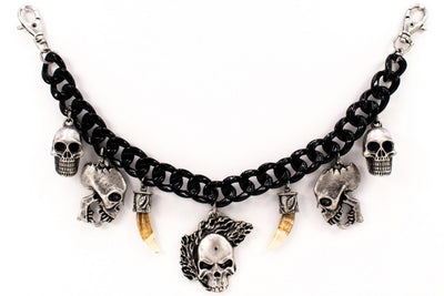 Charivari "Biker" with skulls in black