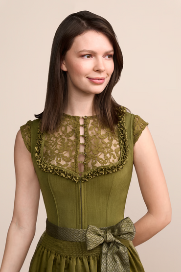 Kruger Long Dirndl 2pcs. 70cm "Anica" olive