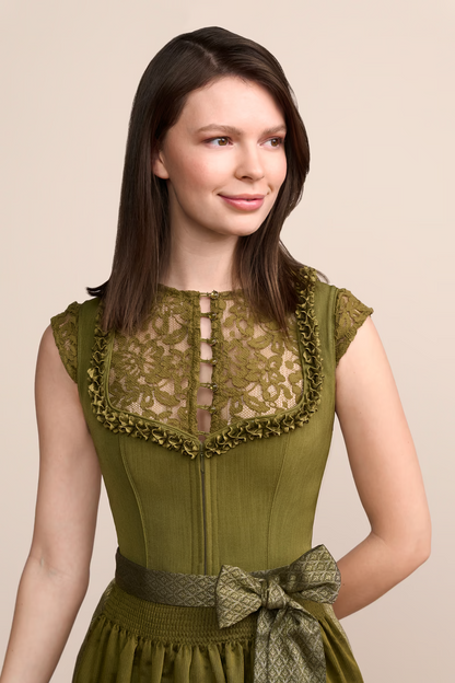 Kruger Long Dirndl 2pcs. 70cm "Anica" olive