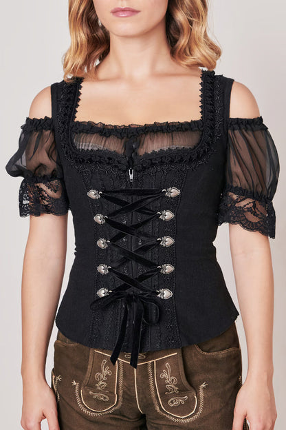 Kruger Traditional Bodice "Moonnight" black (44,46)