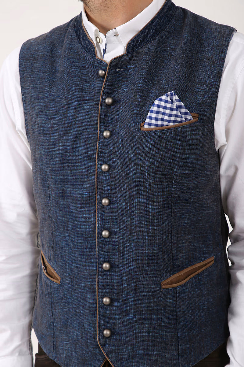 Kruger Traditional Vest "Platzhirsch" blue