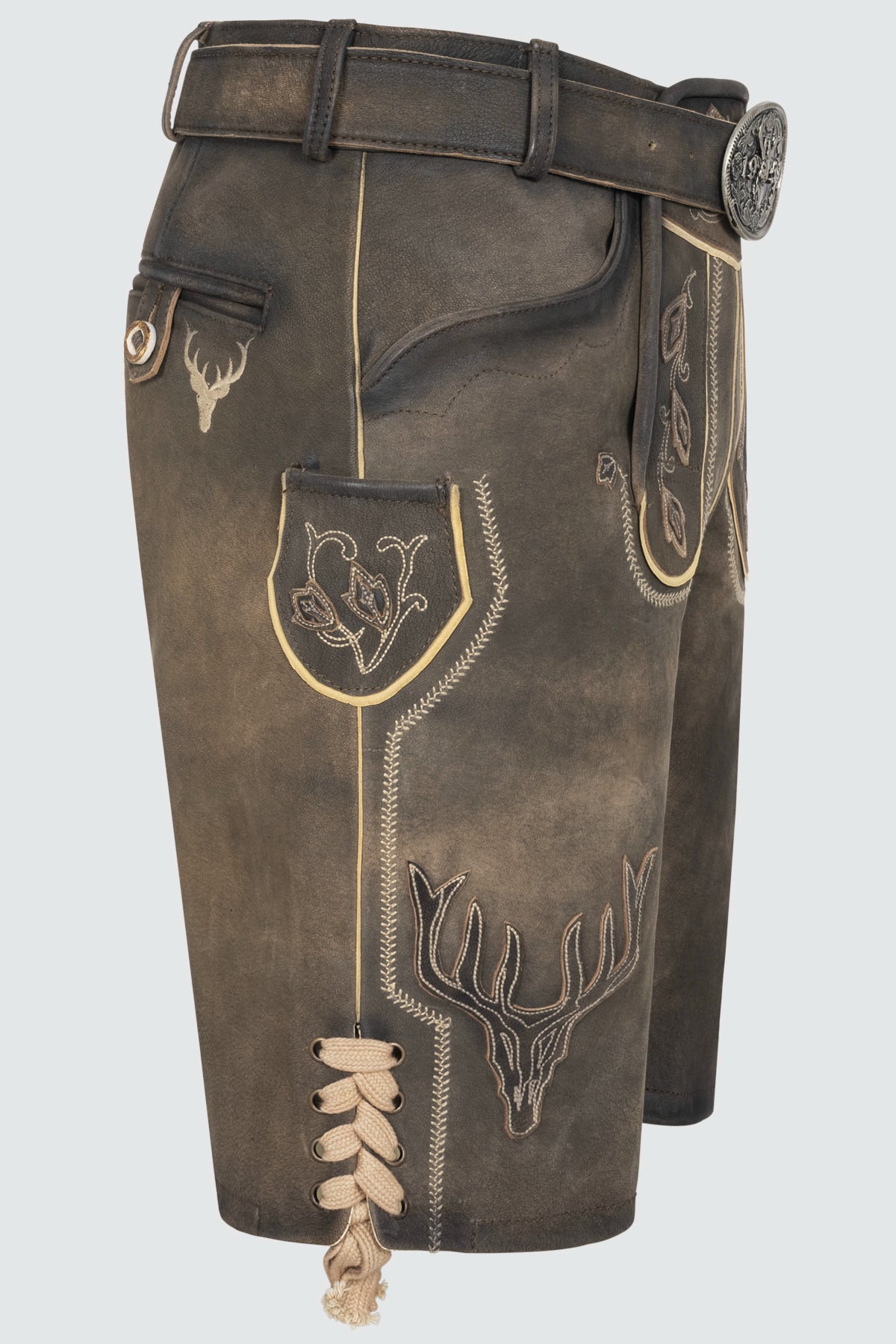 Kruger Anno 1958 lederhosen brown, detail