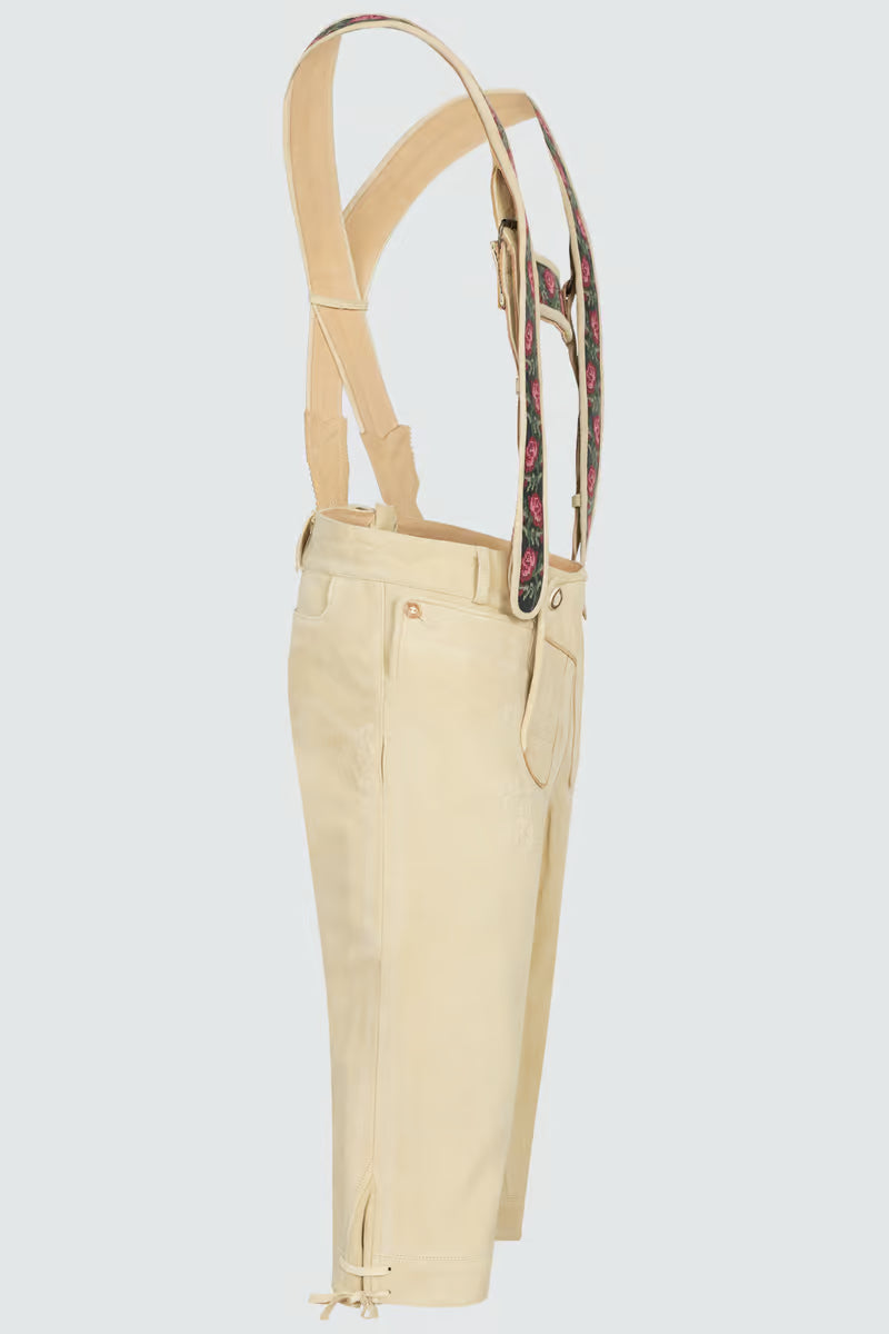 Kruger Men's Knee-length Lederhosen "Swabian" beige (size 48)