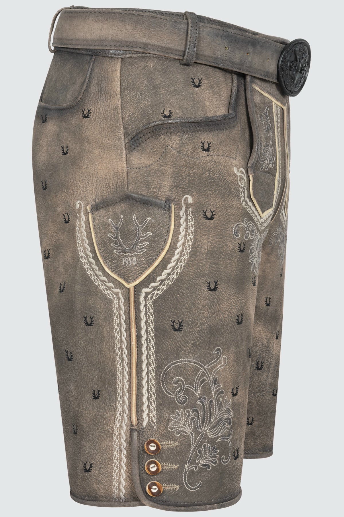 Kruger Harvey lederhosen gray, detail