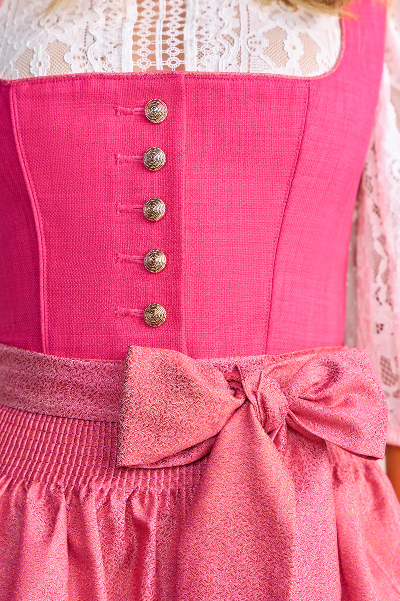 Kruger Long Dirndl 2pcs. 70cm "Belli" red