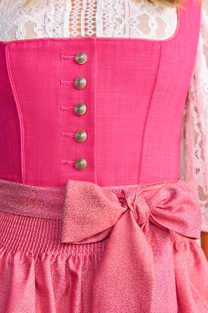 Kruger Long Dirndl 2pcs. 70cm "Belli" red