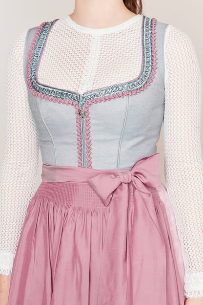 Kruger Ileana Midi Dirndl, Blue — 60cm 2pc Set