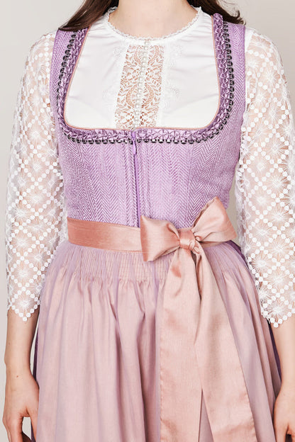 Kruger Midi Dirndl 2pcs. 60cm "Amaya" purple (size 44)