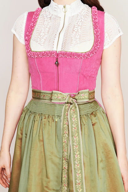 Kruger Leevke Long Dirndl, Red — 70cm 2pc Set