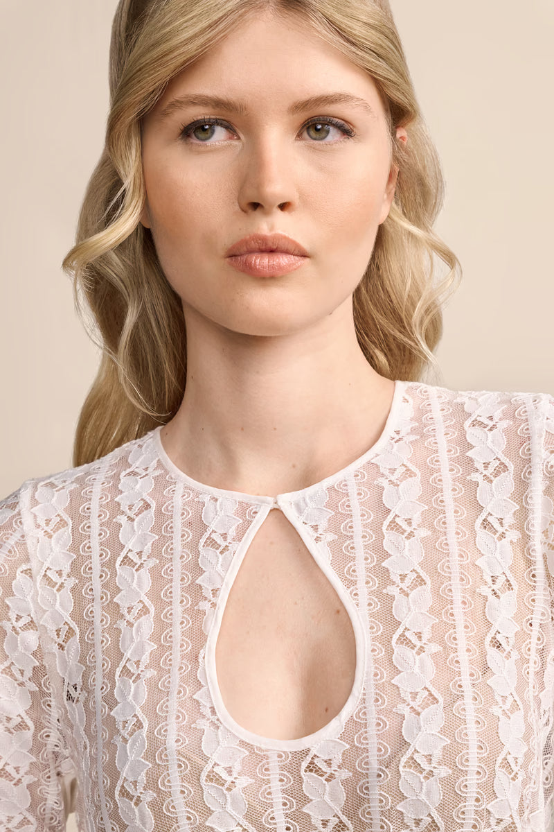 Krüger 'Coline' Lace Dirndl Blouse — Ecru