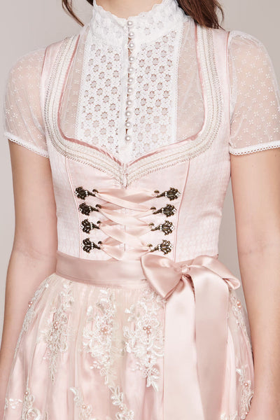 Kruger Mini Dirndl 2pcs. 50cm "Junie" pink (32,38,40)