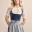 Kruger Midi Dirndl 2pcs. 60cm "Aurela" blue