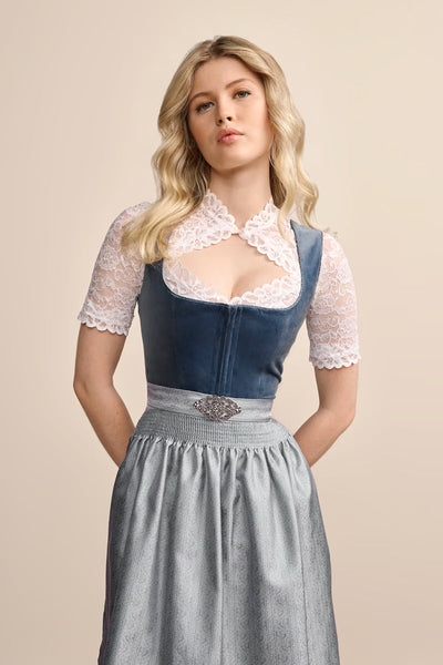 Kruger Midi Dirndl 2pcs. 60cm "Aurela" blue