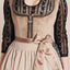 Kruger Midi Dirndl 2pcs. 50cm "Selene" brown