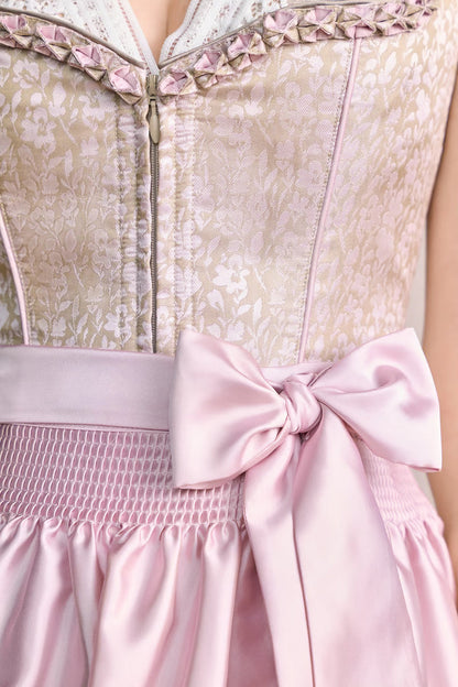 Kruger Midi Dirndl 2pcs. 60cm "Bruni" pink (size 32)