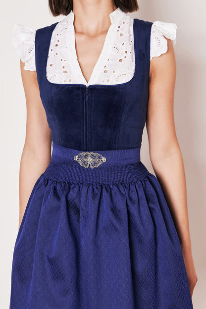 Kruger Alisha Midi Dirndl, Blue — 60cm 2pc Set