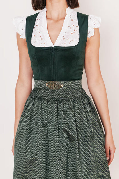 Kruger Alisha Mini Dirndl, Green — 50cm 2pc Set