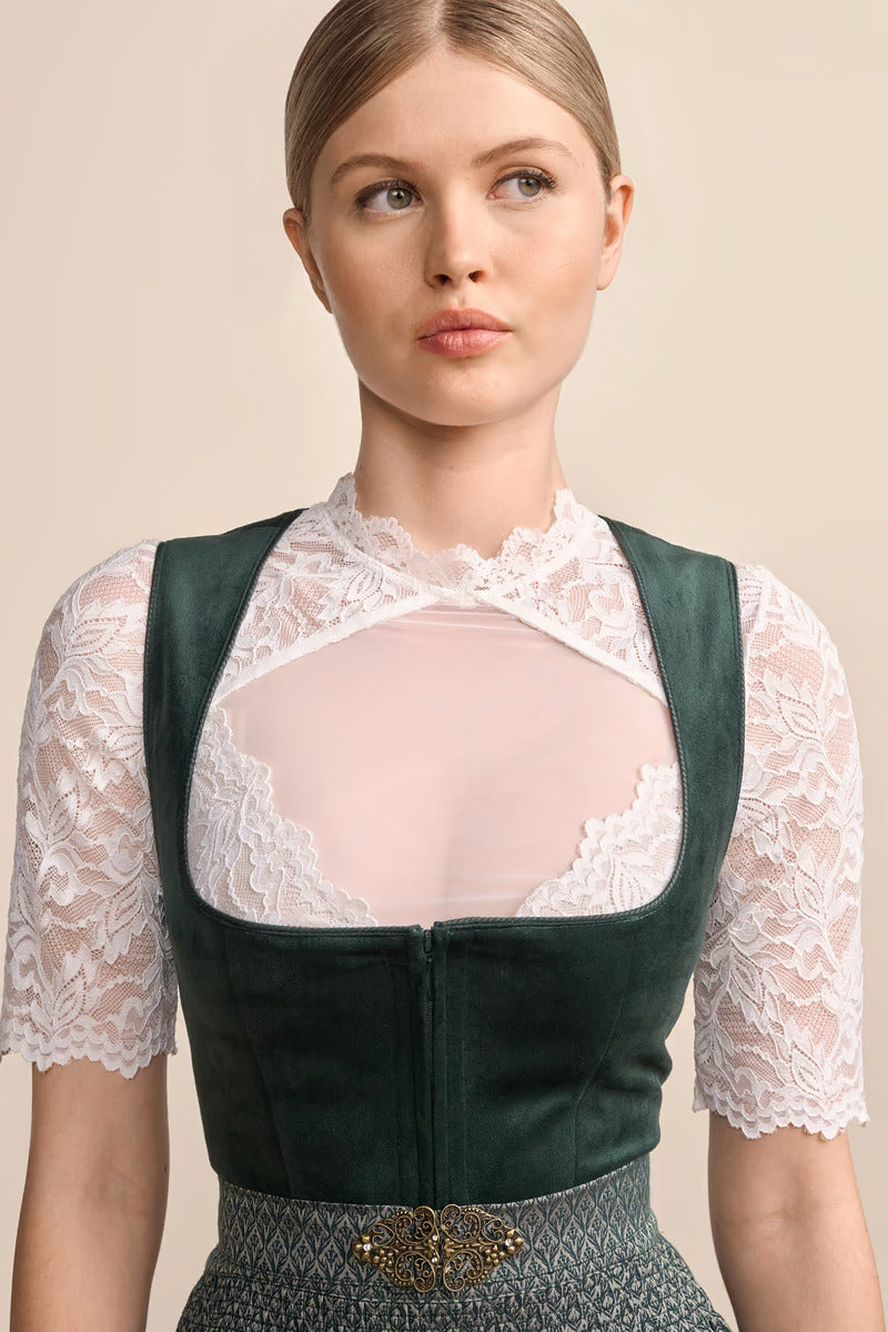 Kruger Midi Dirndl 2pcs. 60cm "Alisha" green