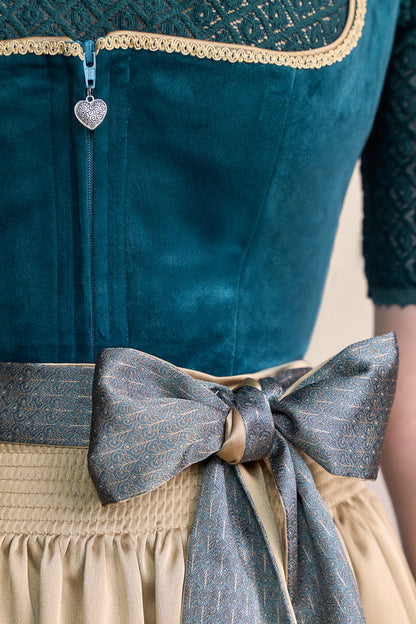Kruger Dena Mini Dirndl, Turquoise — 50cm 2pc Set