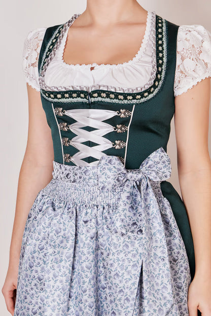 Kruger Rieke Midi Dirndl, Green — 60cm 2pc Set