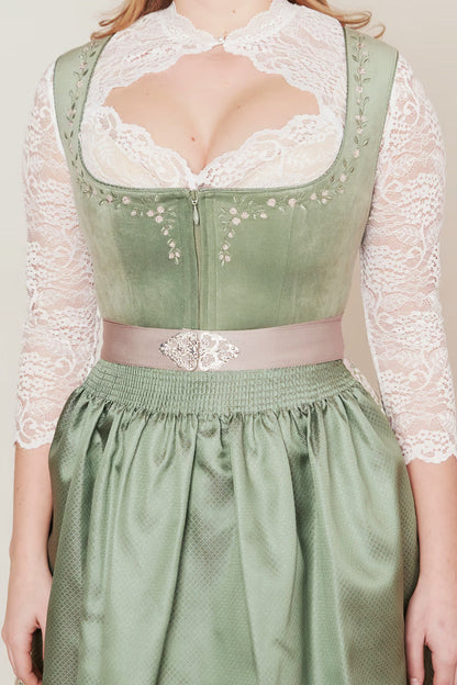 Kruger Mini Dirndl 2pcs. 50cm "Neelia" green
