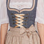 Kruger Mini Dirndl 2pcs. 50cm "Justine" blue (size 36,38)