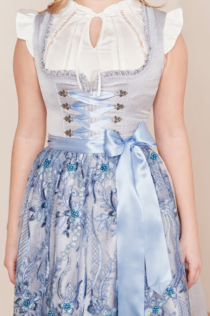 Kruger Karlotta Mini Dirndl, Blue — 50cm 2pc Set