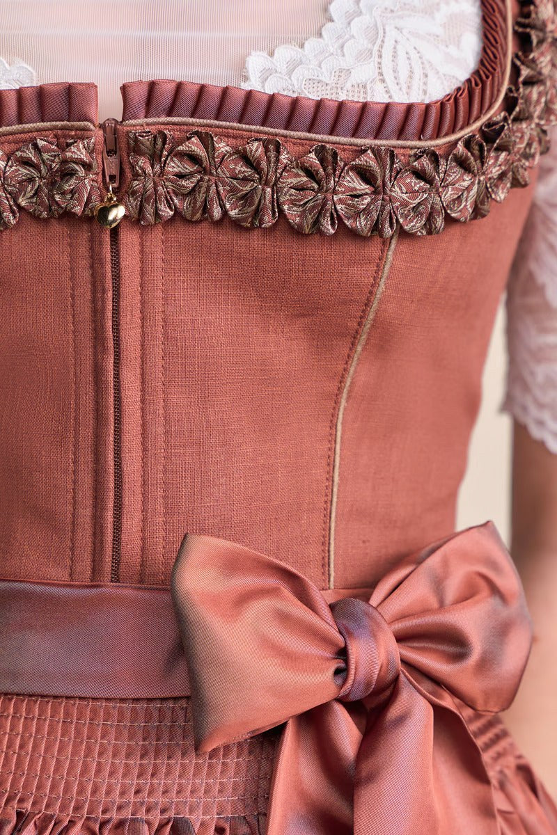 Kruger Midi Dirndl 2pcs. 60cm "Marielle" red (34,36,40,46)