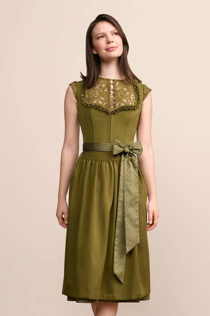 Kruger Long Dirndl 2pcs. 70cm "Anica" olive
