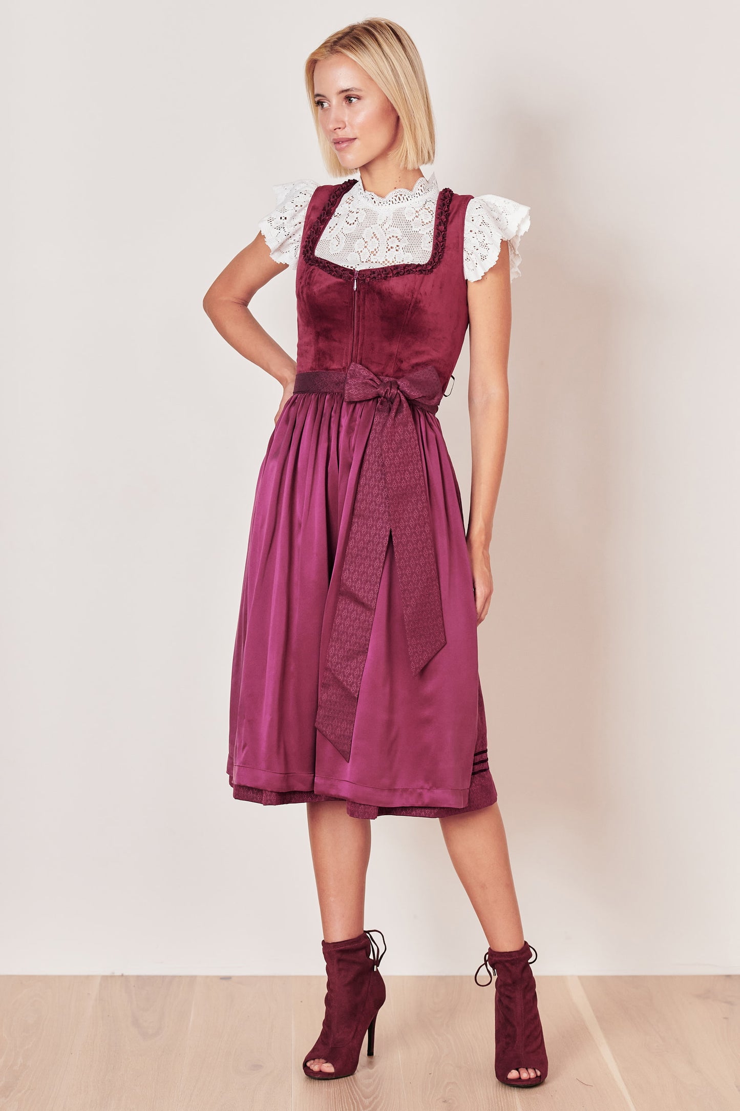 Julia Trentini Mathilda Dirndl, Berry — 70cm Long