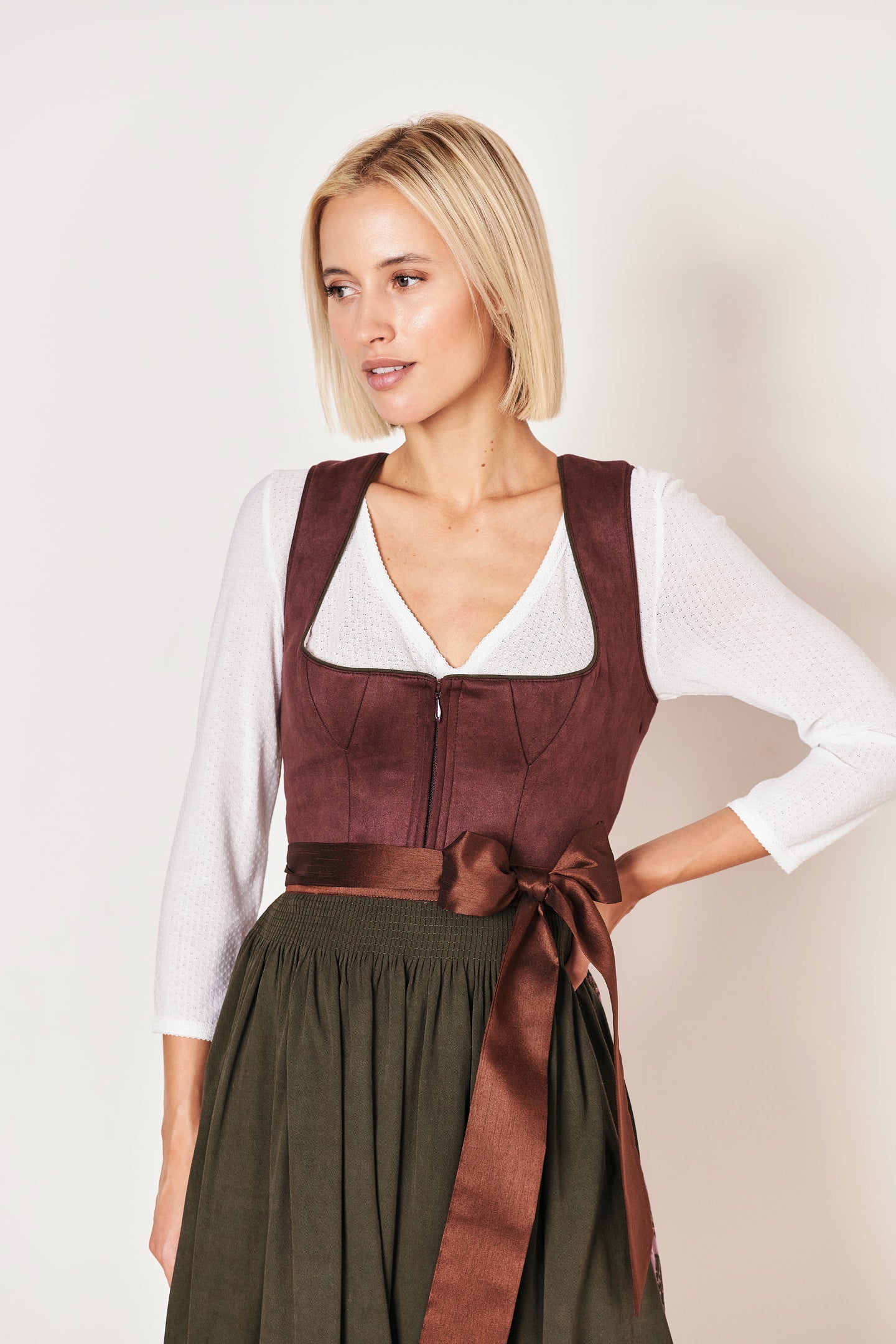 Julia Trentini Lina Midi Dirndl, Purple — 60cm
