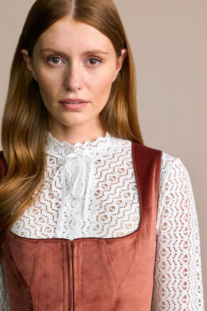 Julia Trentini Milla Midi Dirndl, Red — 60cm