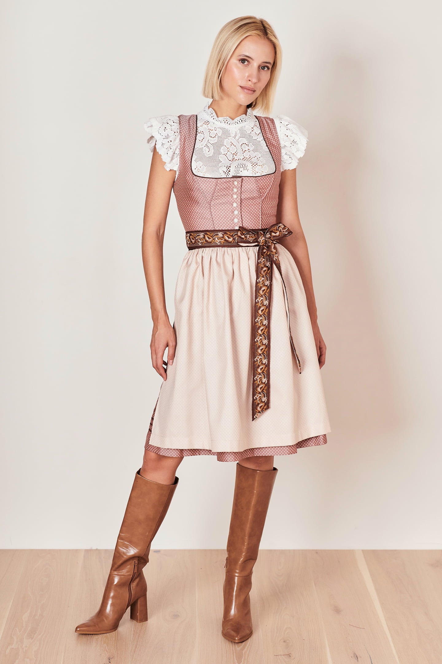 Julia Trentini Klara Midi Dirndl, Pink — 60cm