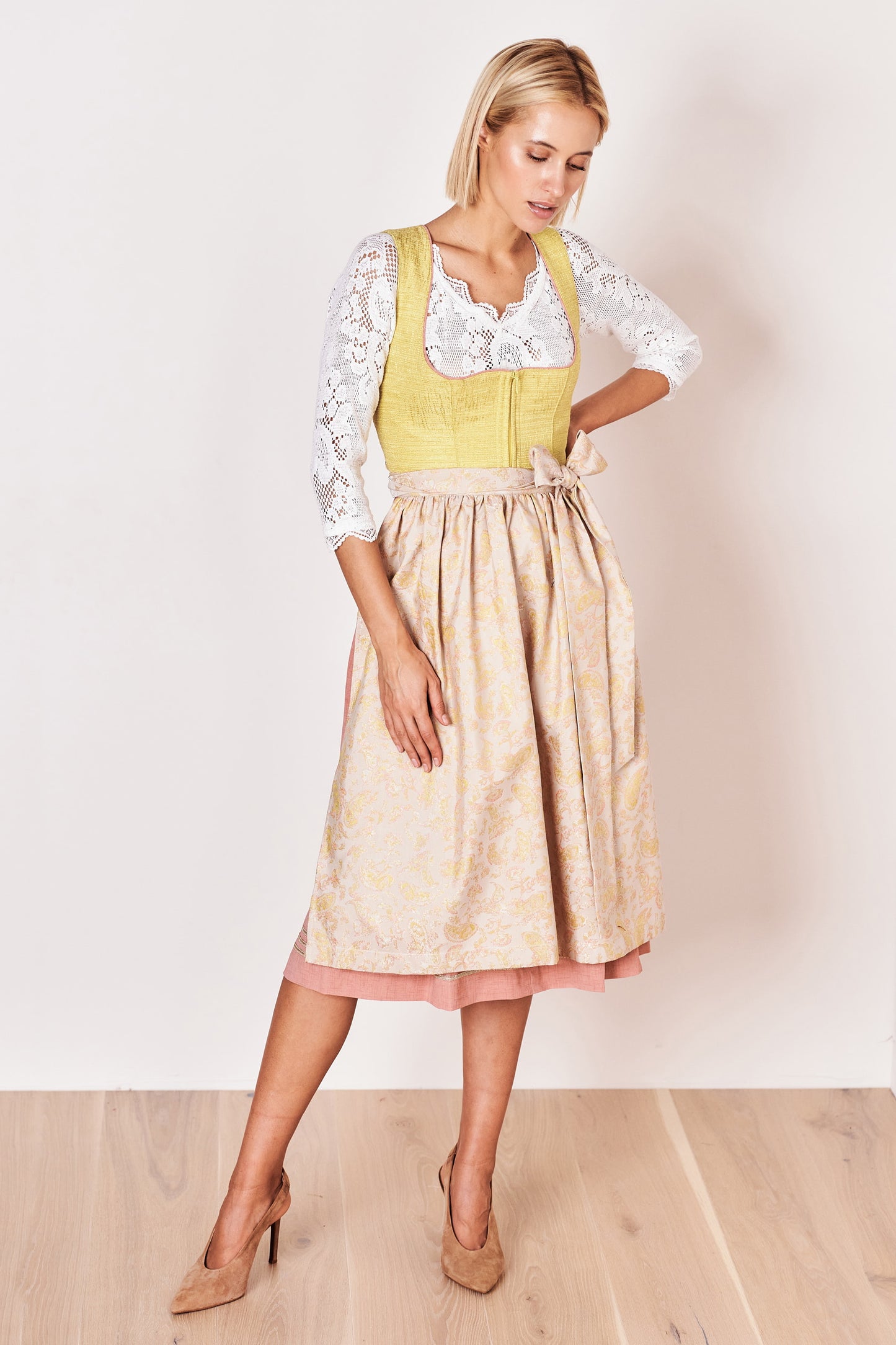 Julia Trentini Friederike Dirndl, Cream — 70cm Long