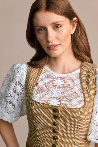 Julia Trentini Janine Midi Dirndl, Yellow — 60cm