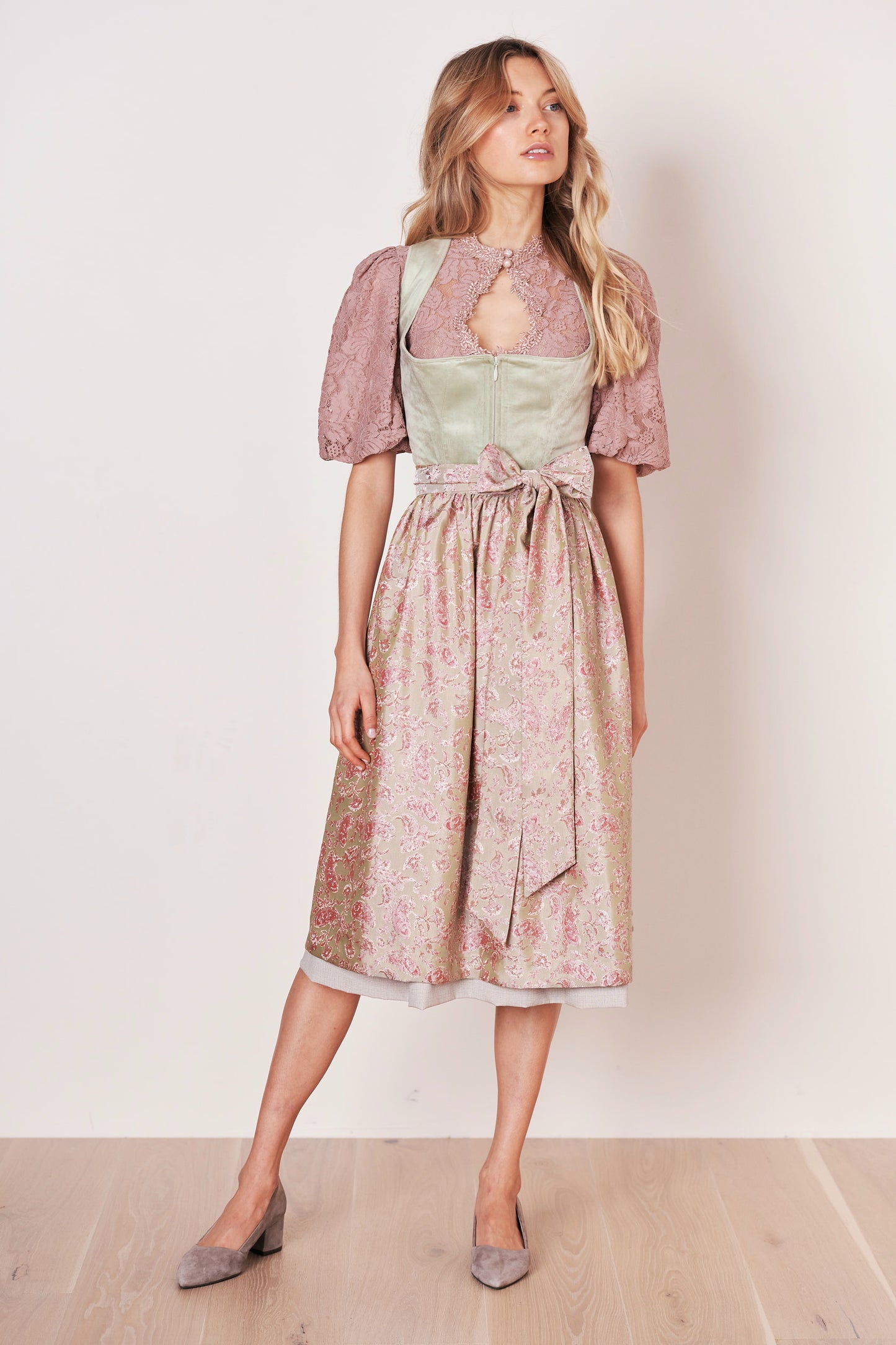 Julia Trentini Alica Dirndl, Green — 70cm Long