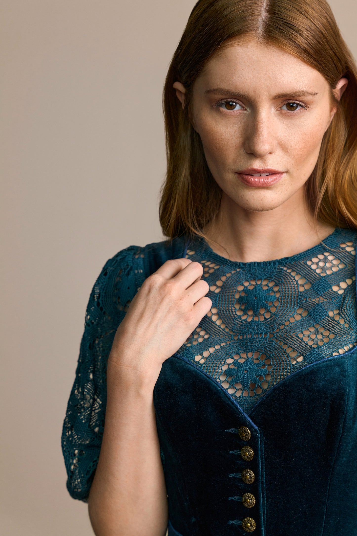 Julia Trentini Annelie Dirndl, Blue — 70cm Long