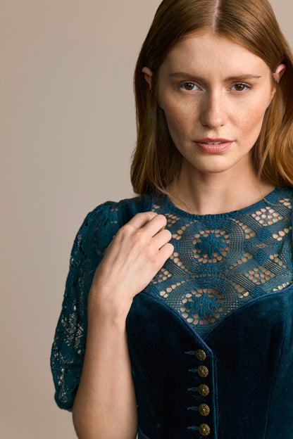 Julia Trentini Annelie Dirndl, Blue — 70cm Long