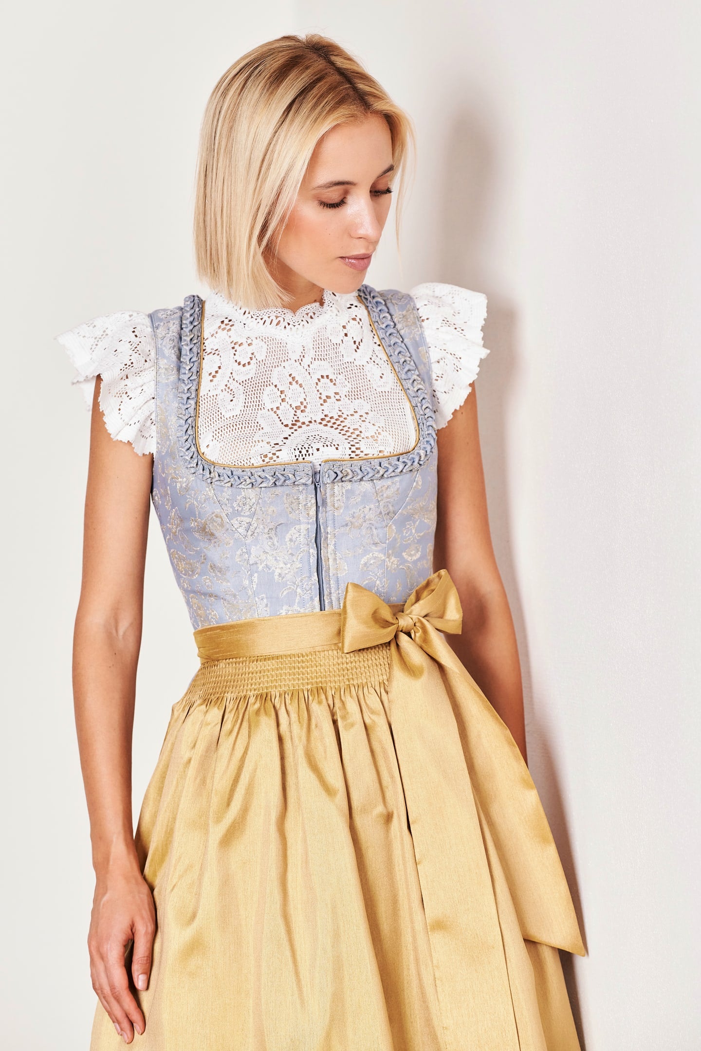Julia Trentini Josephine Midi Dirndl, Blue — 60cm
