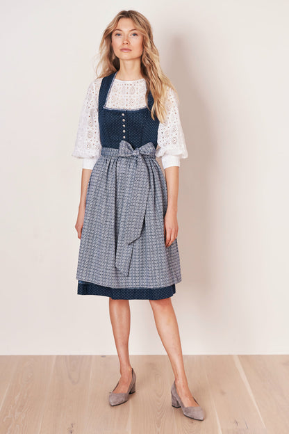 Julia Trentini Kati Midi Dirndl, Blue — 60cm