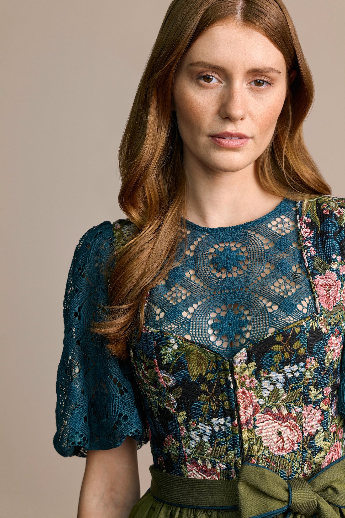 Julia Trentini Franzi Dirndl, Turquoise — 70cm Long