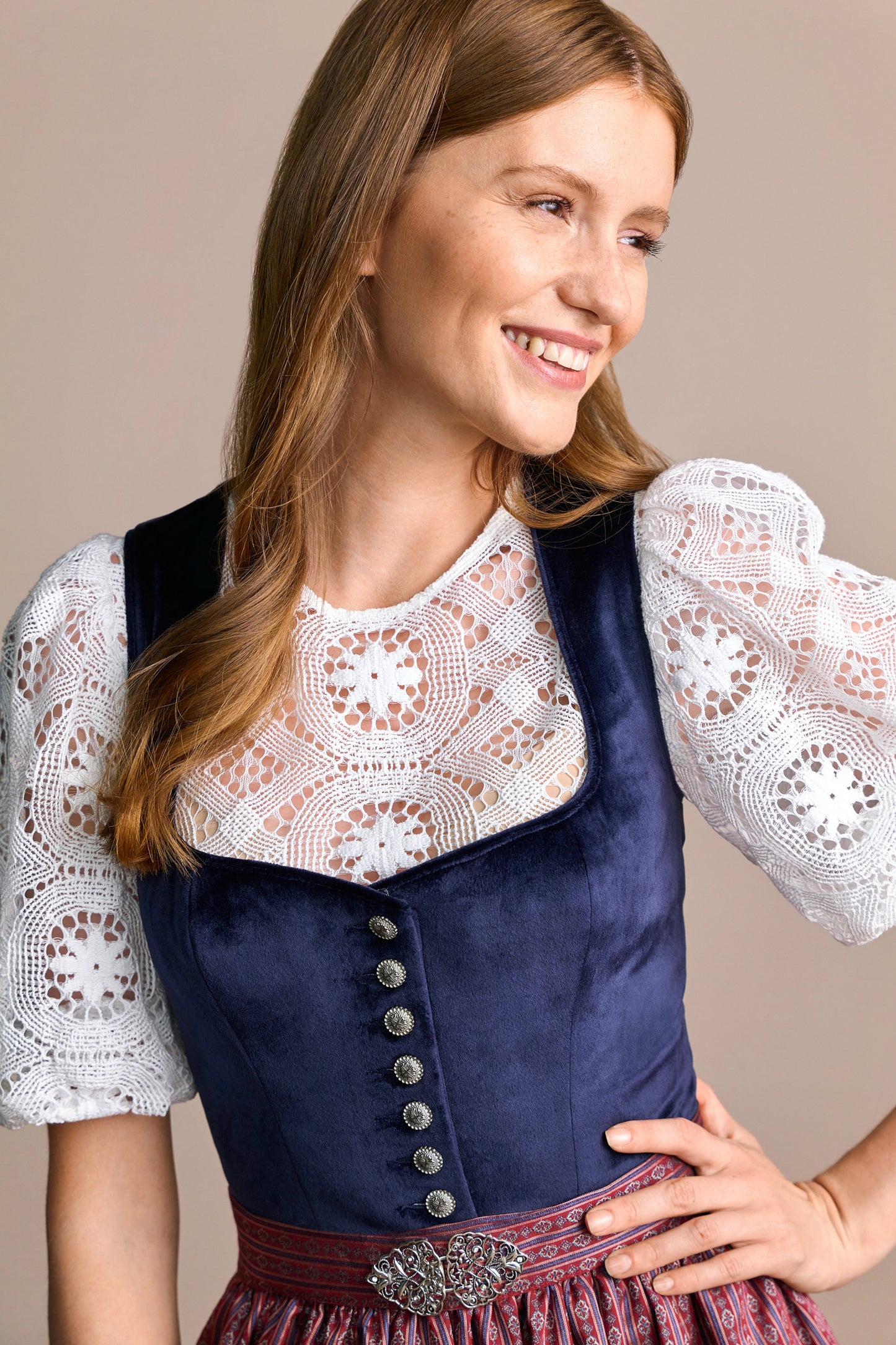 Julia Trentini Darleen Dirndl, Blue — 70cm Long