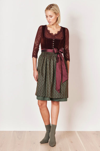 Julia Trentini Felicia Midi Dirndl, Red — 60cm