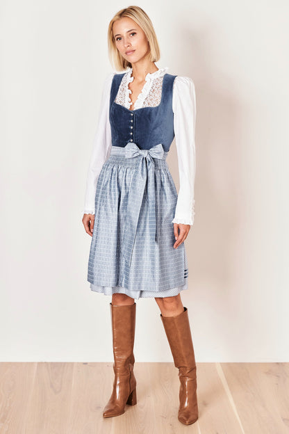Julia Trentini Tabea Midi Dirndl, Blue — 60cm