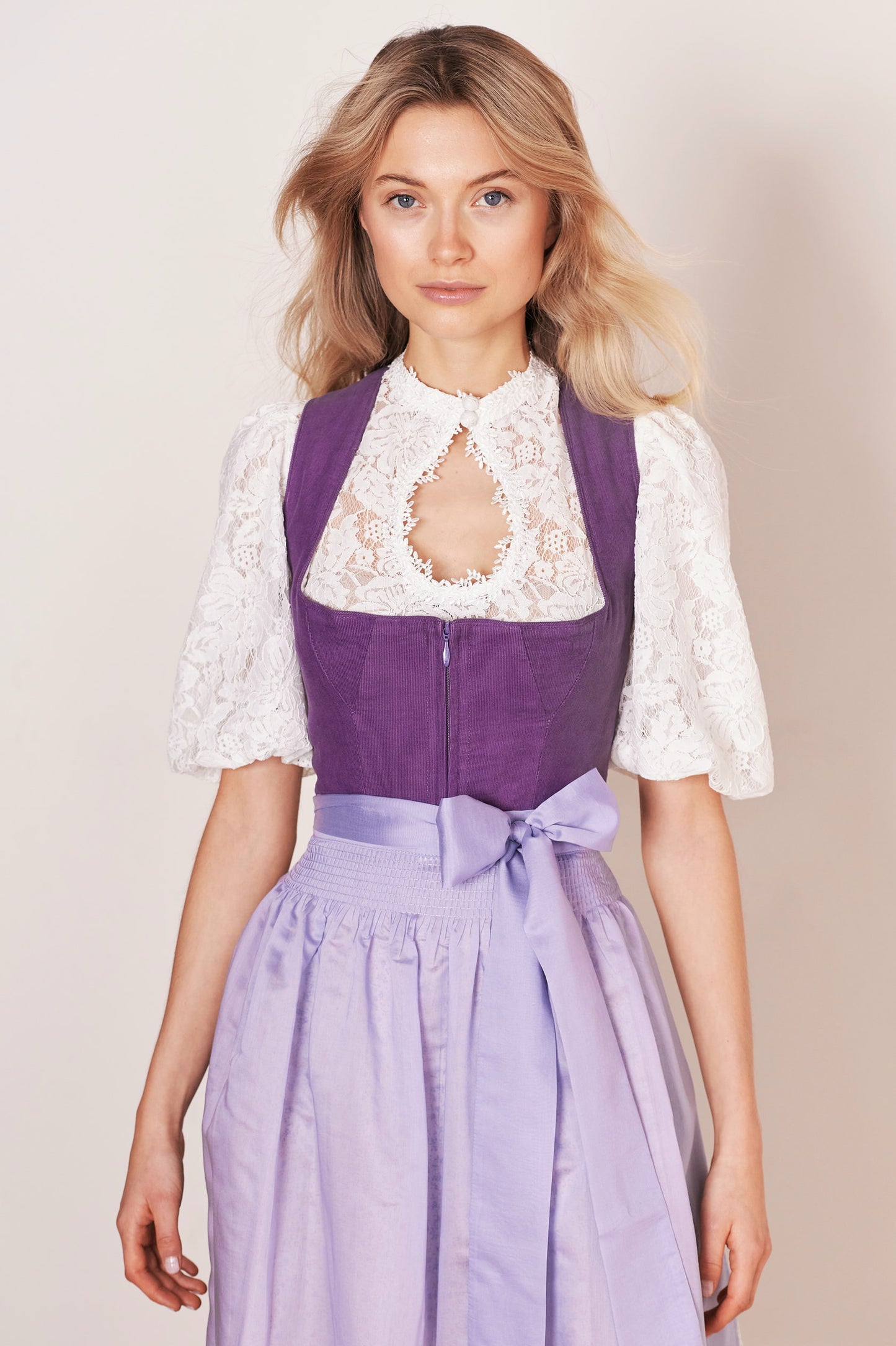 Julia Trentini Wilma Dirndl, Purple — 70cm Long