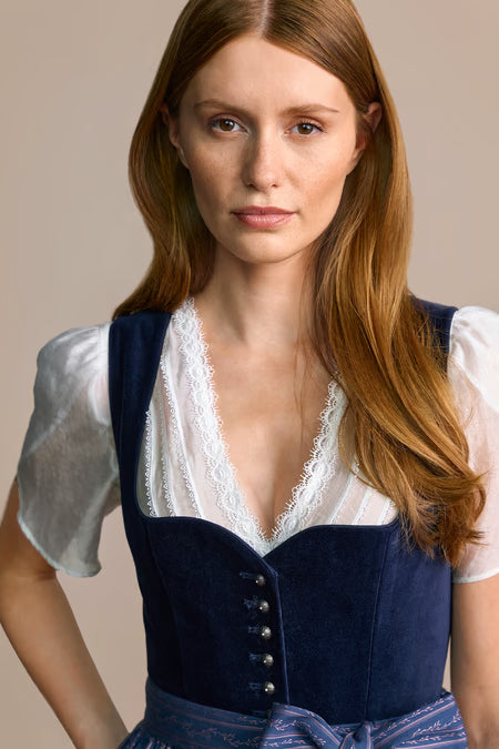 Julia Trentini Brenda Midi Dirndl, Blue — 60cm