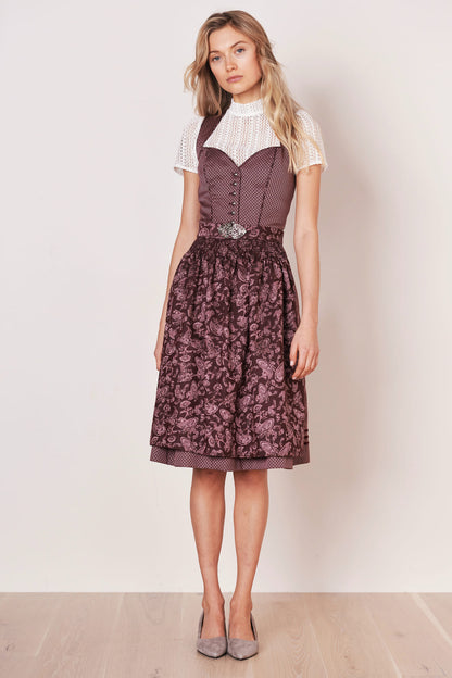 Julia Trentini Agathe Midi Dirndl, Red — 60cm