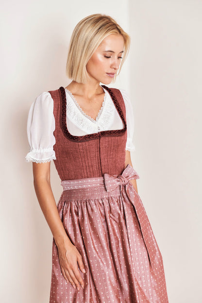 Julia Trentini Christa Midi Dirndl, Rose — 60cm