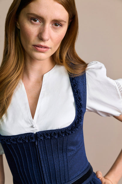 Julia Trentini Fabiana Midi Dirndl, Blue — 60cm