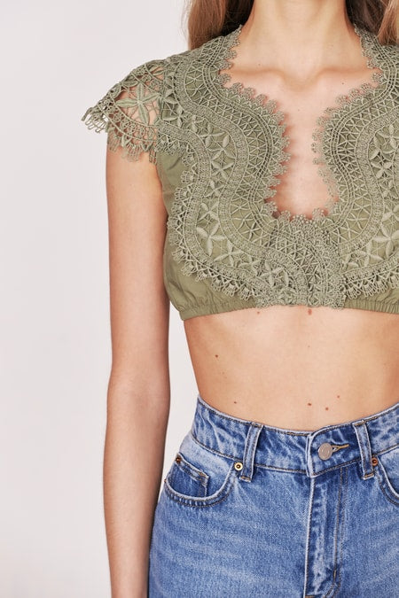 Dirndl blouse Manuela — green